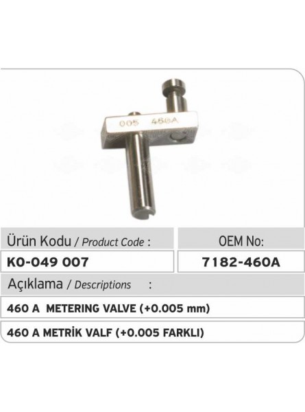 7182-460A Измерительный клапан (+0,005 mm)